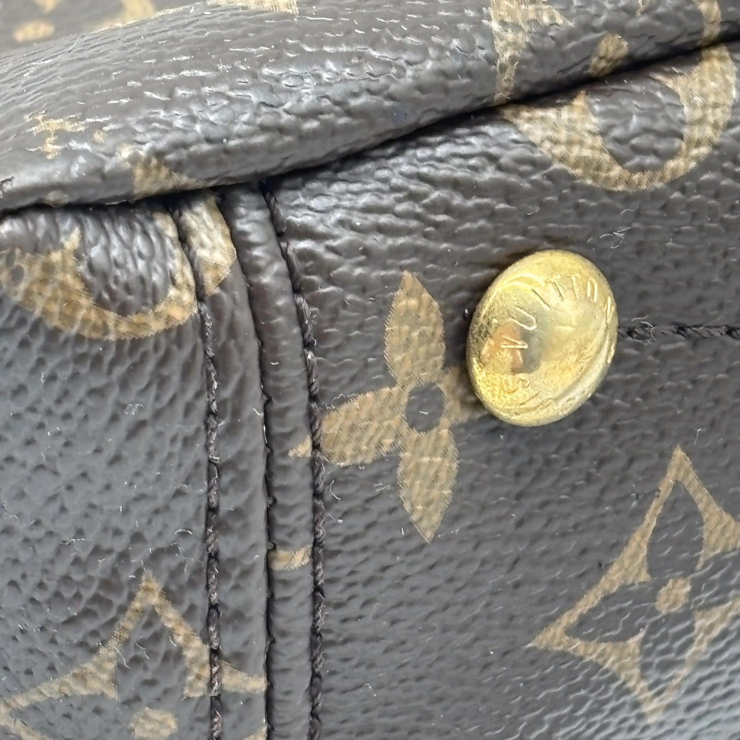 Louis Vuitton Pallas Tote Monogram Canvas with Leather, Brown, Canvas, Handbag