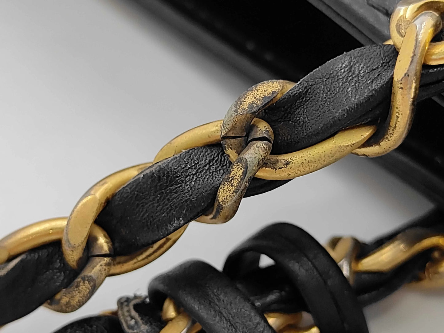 Chanel Matelasse Chain Leather, Black, Leather, Shoulder Bag