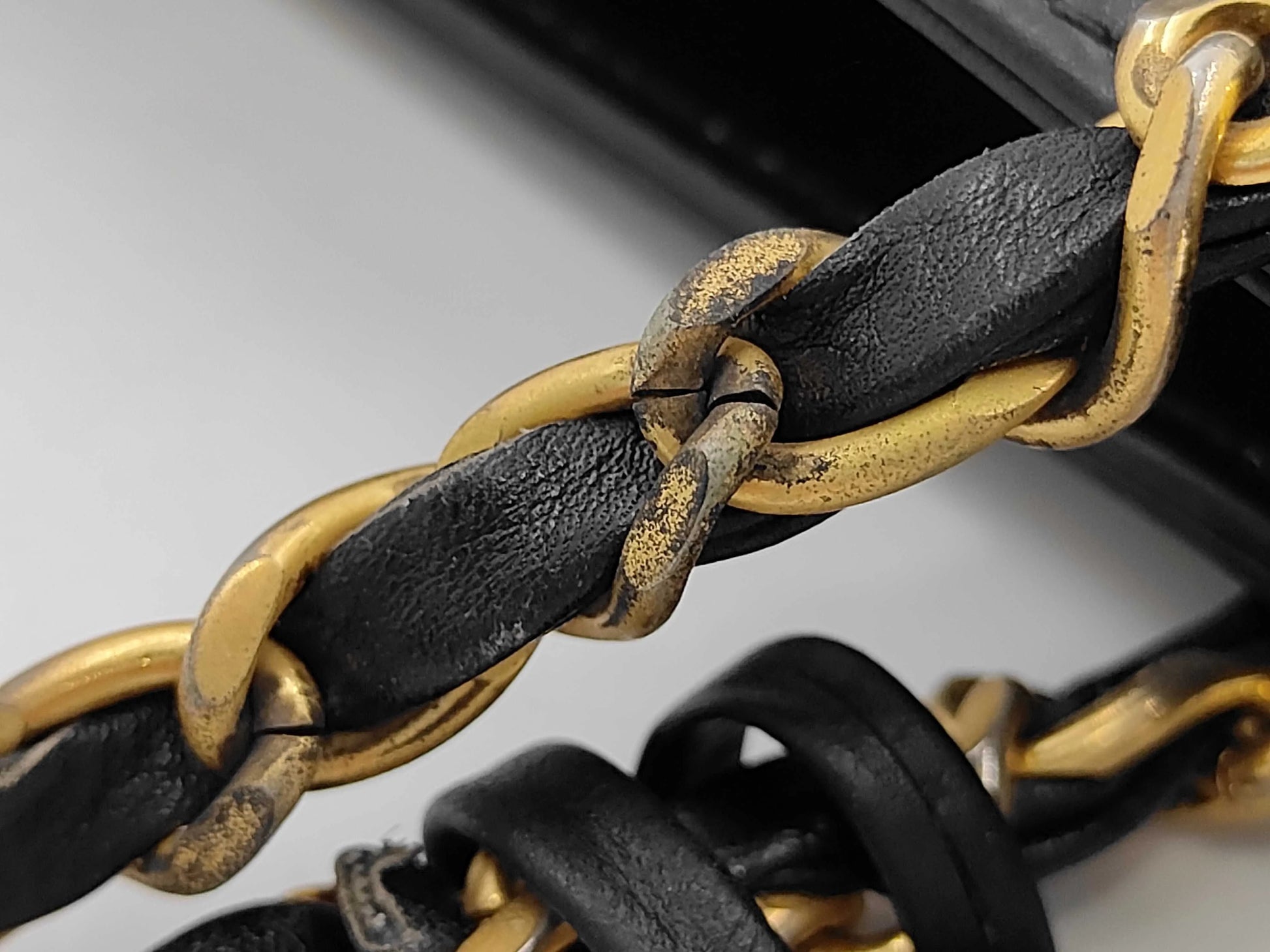 Chanel Matelasse Chain Leather, Black, Leather, Shoulder Bag