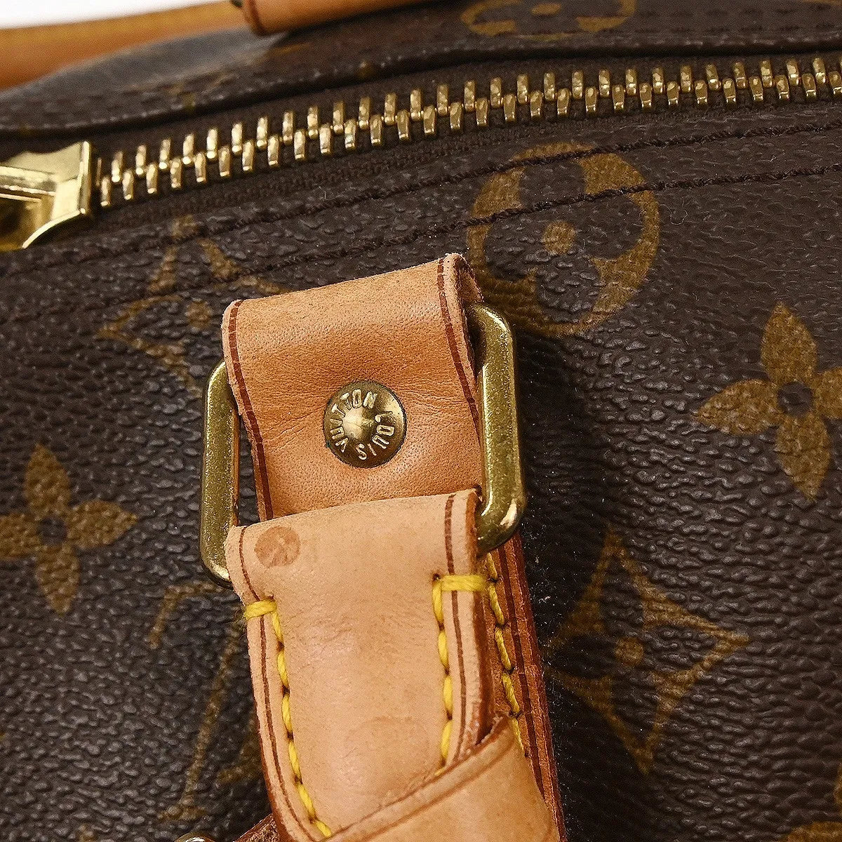 Louis Vuitton Keepall Monogram, Brown, Canvas, Handbag