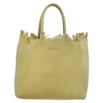 Salvatore Ferragamo Vintage Suede, Yellow, Suede, Shoulder Bag