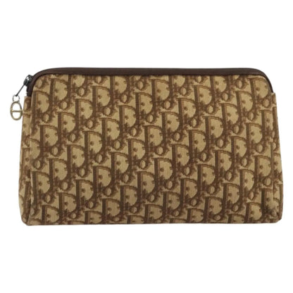 Christian Dior Vintage Trotter Canvas, Brown, Canvas, Clutch