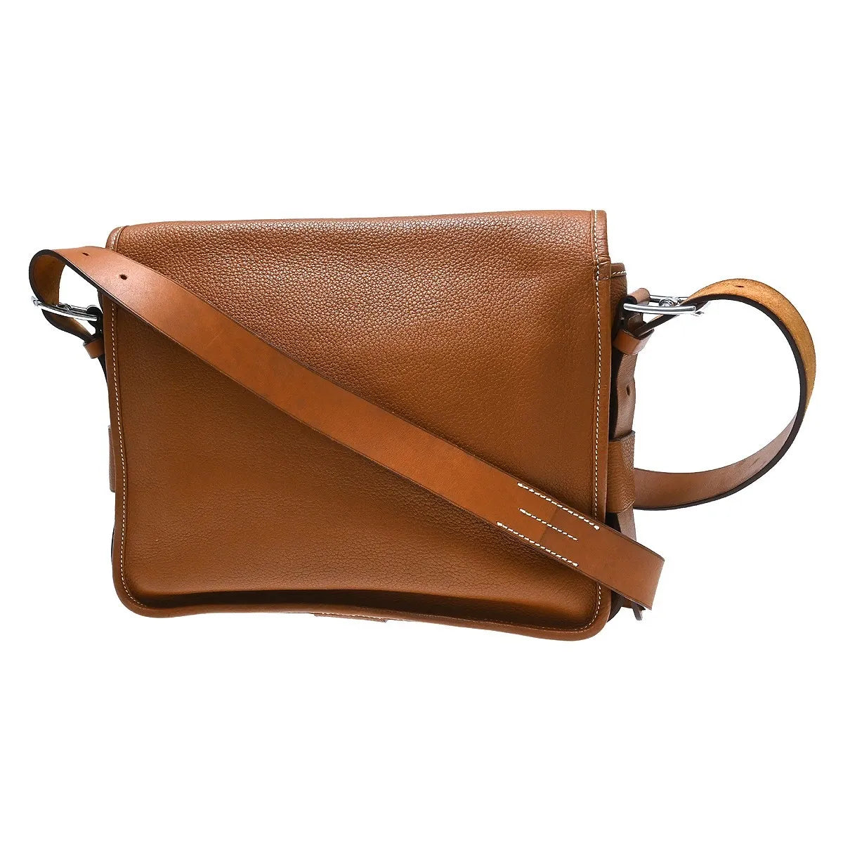 Hermes Barda Messenger Clemence, Brown, Leather, Shoulder Bag