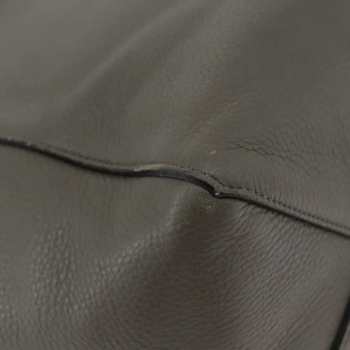 Celine Phantom Cabas Tote Leather, Gray, Leather, Tote Bag
