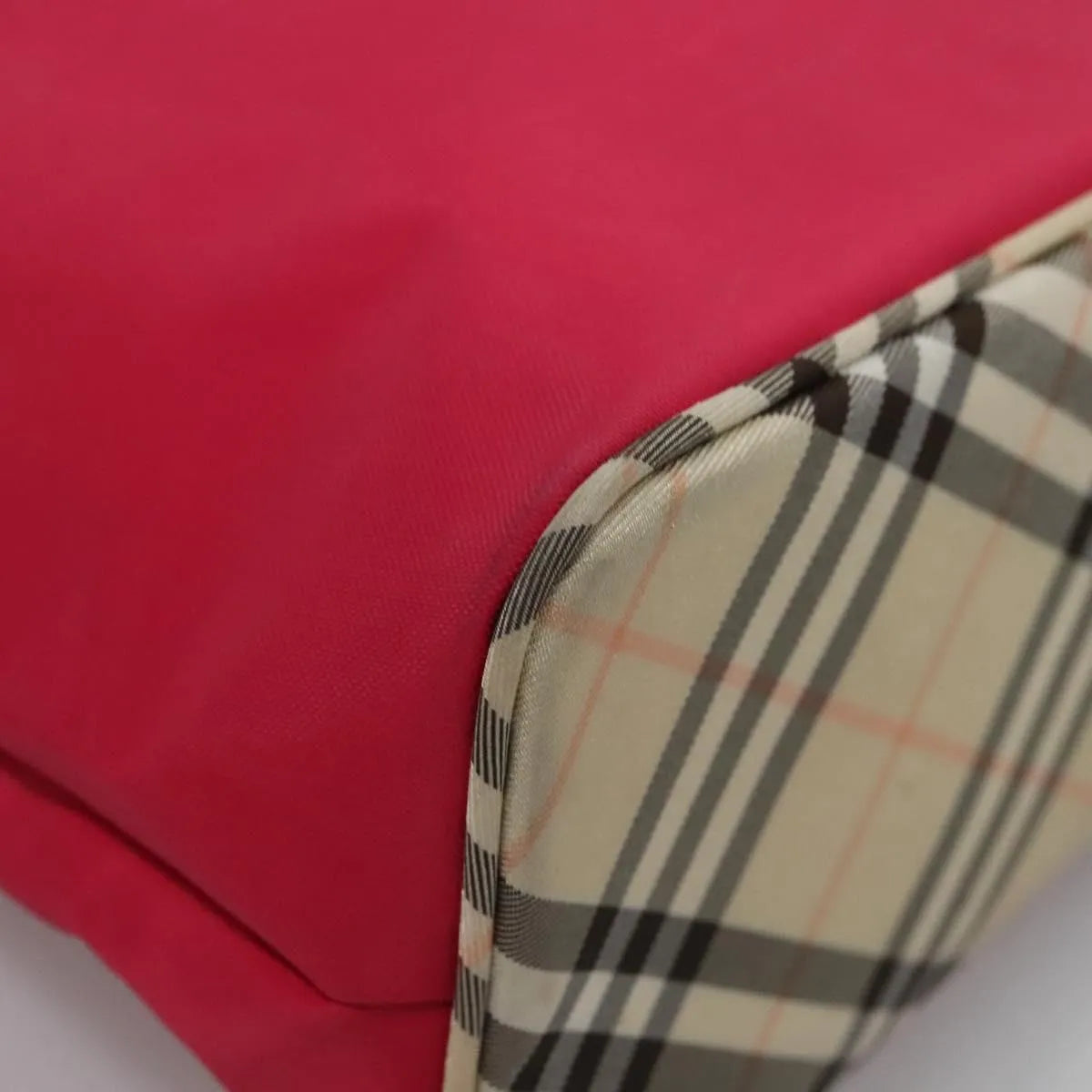 Burberry Nova Check Blue Label Nylon, Pink, Nylon, Shoulder Bag