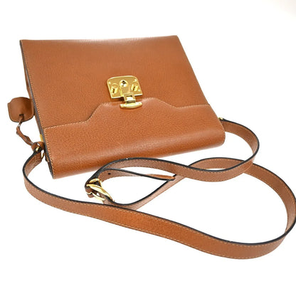 Gucci Vintage Lady Lock Top Handle Leather, Brown, Leather, Shoulder Bag