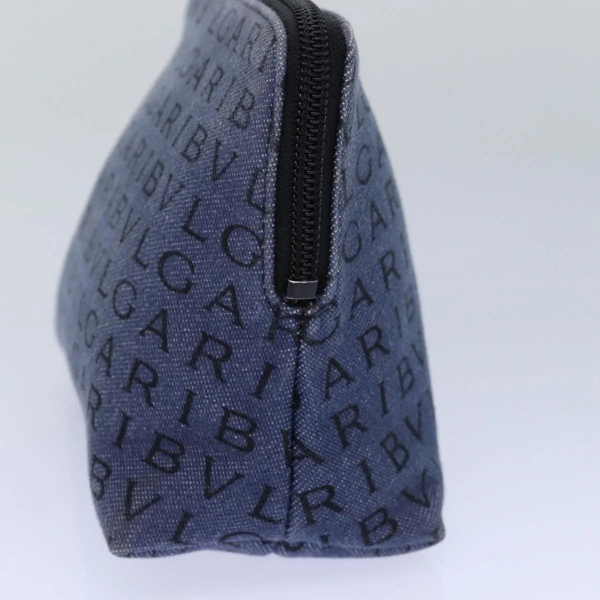 Bvlgari Pouch Canvas, Blue, Canvas, Clutch