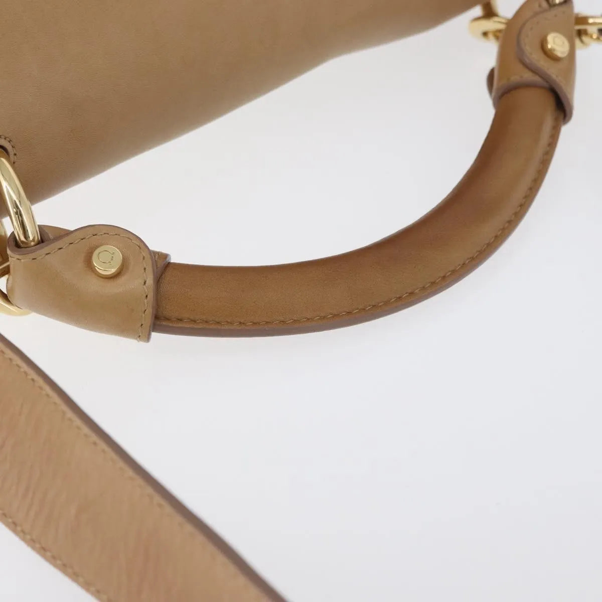 Salvatore Ferragamo Suzanna Satchel Smooth Leather, Beige, Leather, Handbag