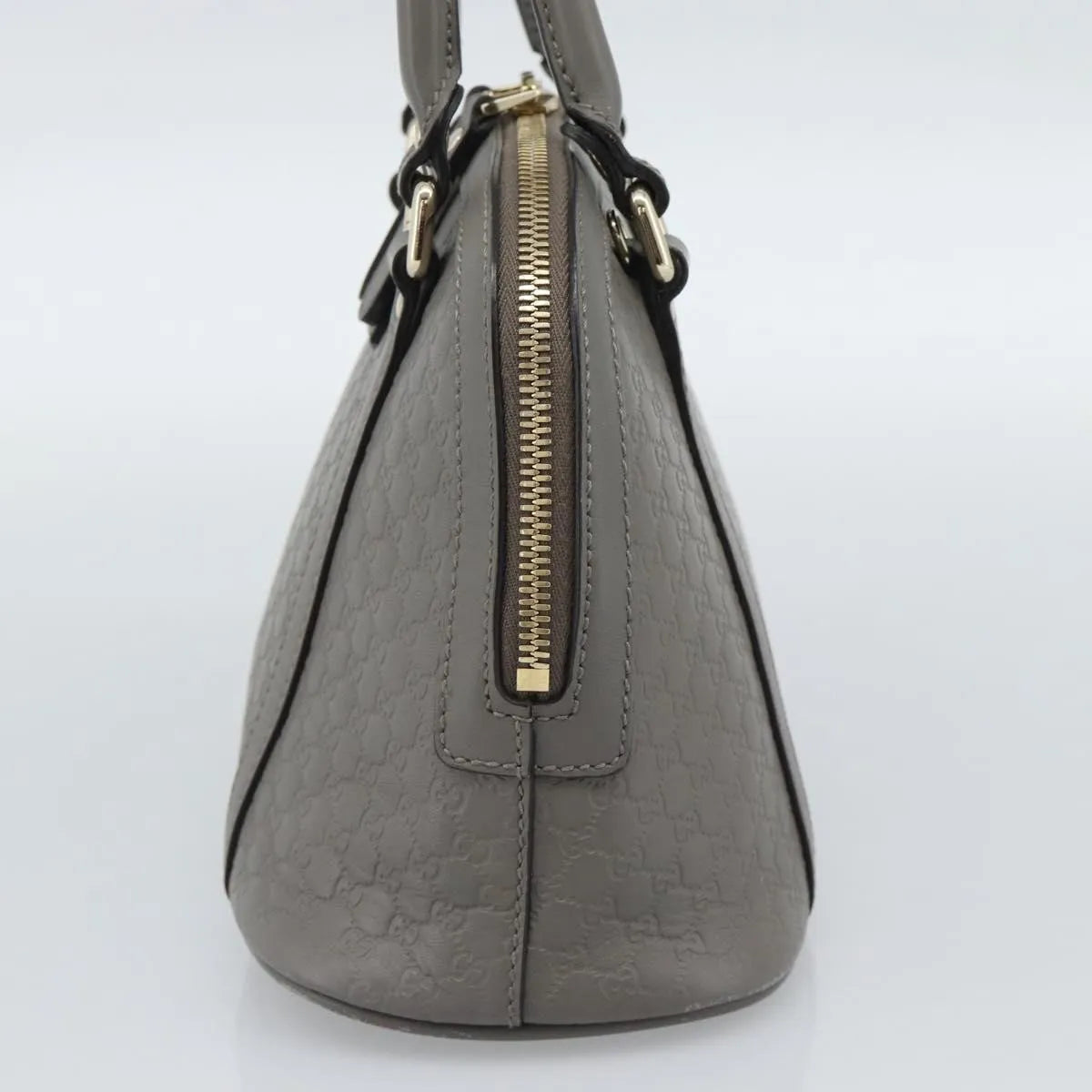 Gucci Convertible Dome Satchel Microguccissima Leather, Gray, Leather, Handbag