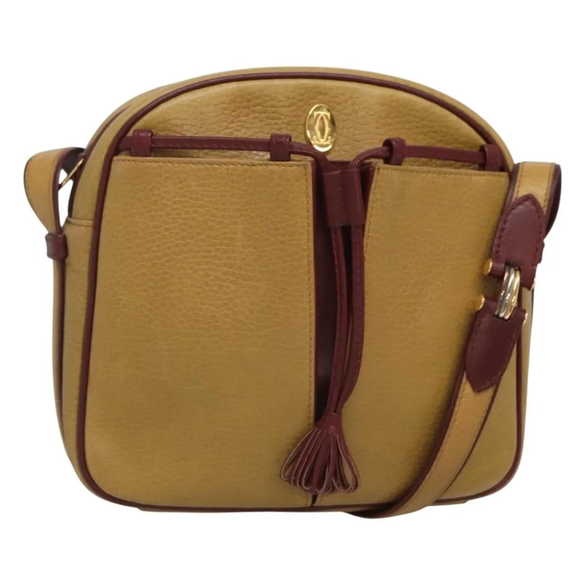 cartier Tasseled Must de Cartier Leather, Yellow, Leather, Shoulder Bag
