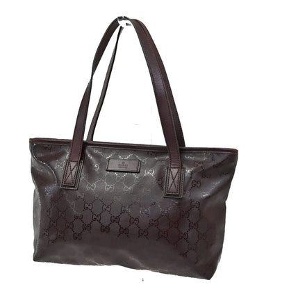 Gucci Plus Tote GG Imprime, Burgundy, PVC, Shoulder Bag