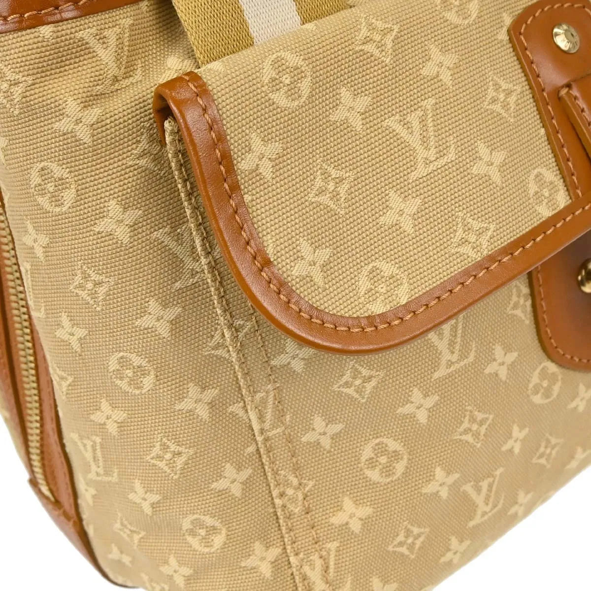 Louis Vuitton Sac Mary Kate Mini Lin, Beige, Canvas, Handbag