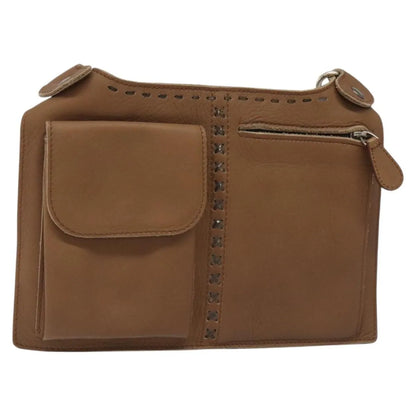 Bottega Veneta Vintage Front Pocket Waist Leather, Brown, Leather, Clutch