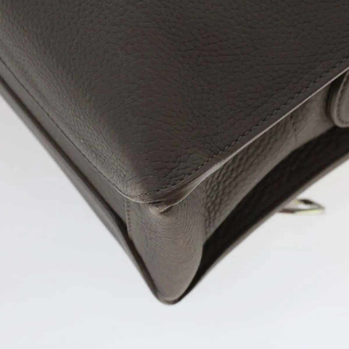 Louis Vuitton Naxos Leather, Gray, Leather, Shoulder Bag