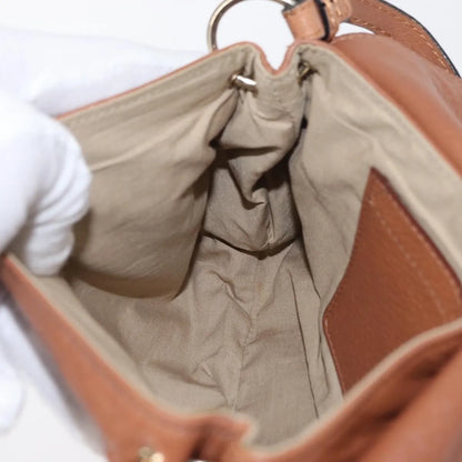 Chloe Lily Leather, Brown, Leather, Shoulder Bag