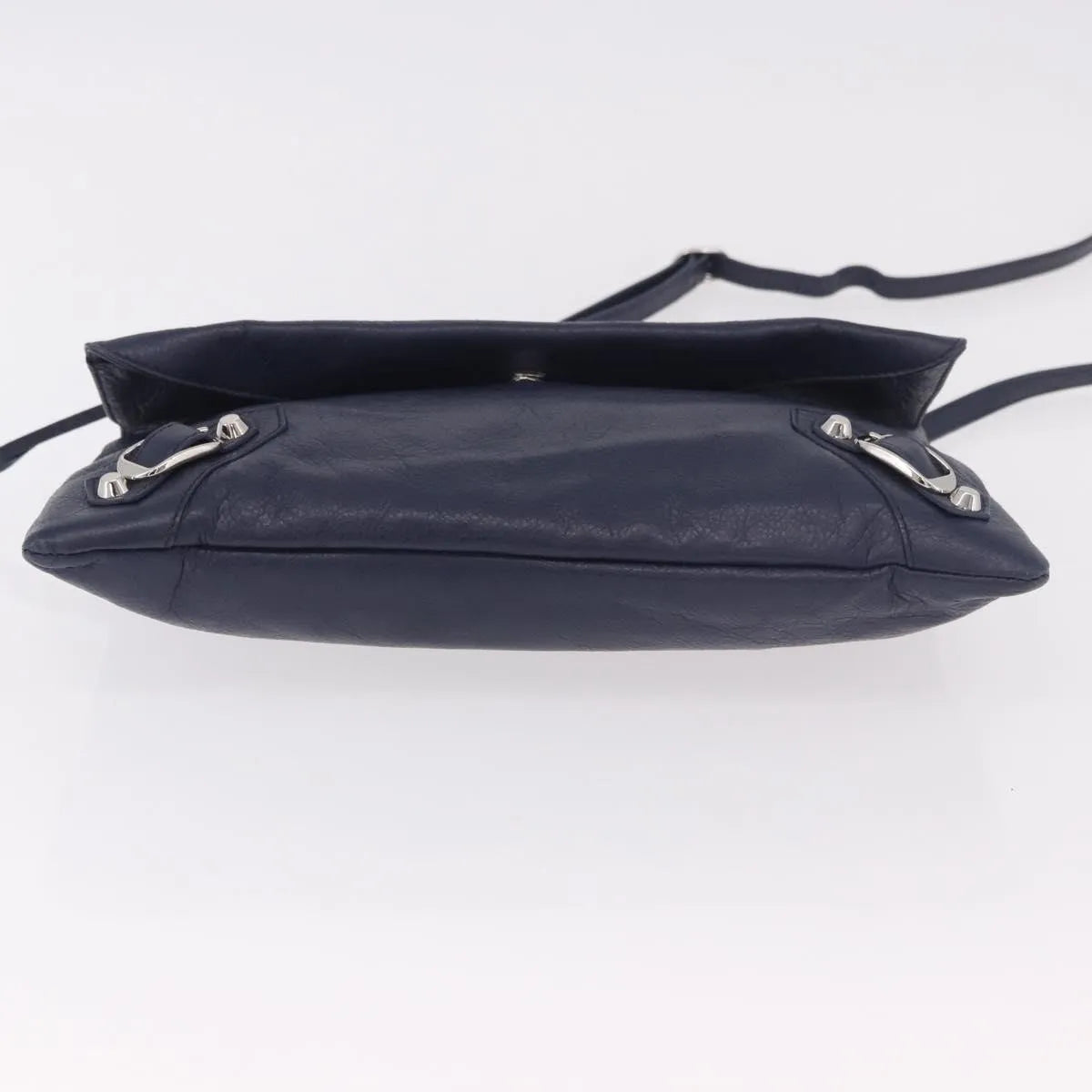Balenciaga Classic Studs Envelope Strap Clutch Leather, Navy, Leather, Clutch