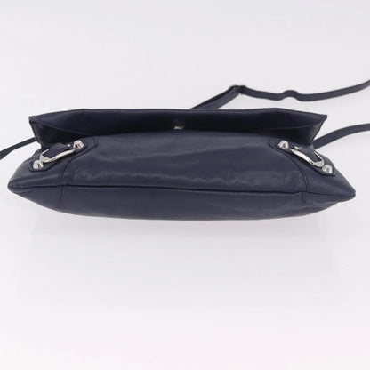 Balenciaga Classic Studs Envelope Strap Clutch Leather, Navy, Leather, Clutch