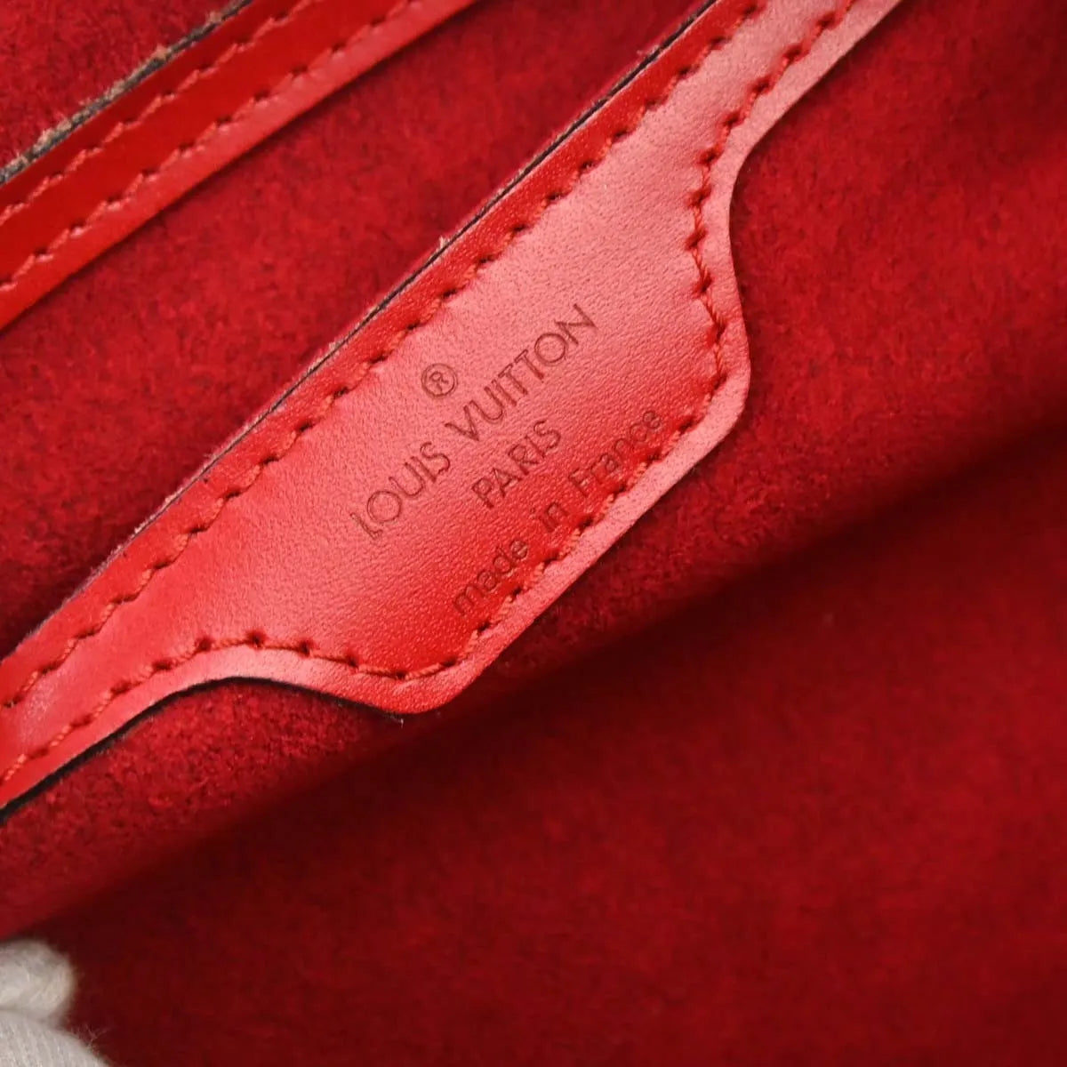 Louis Vuitton Soufflot Epi Leather, Red, Leather, Handbag