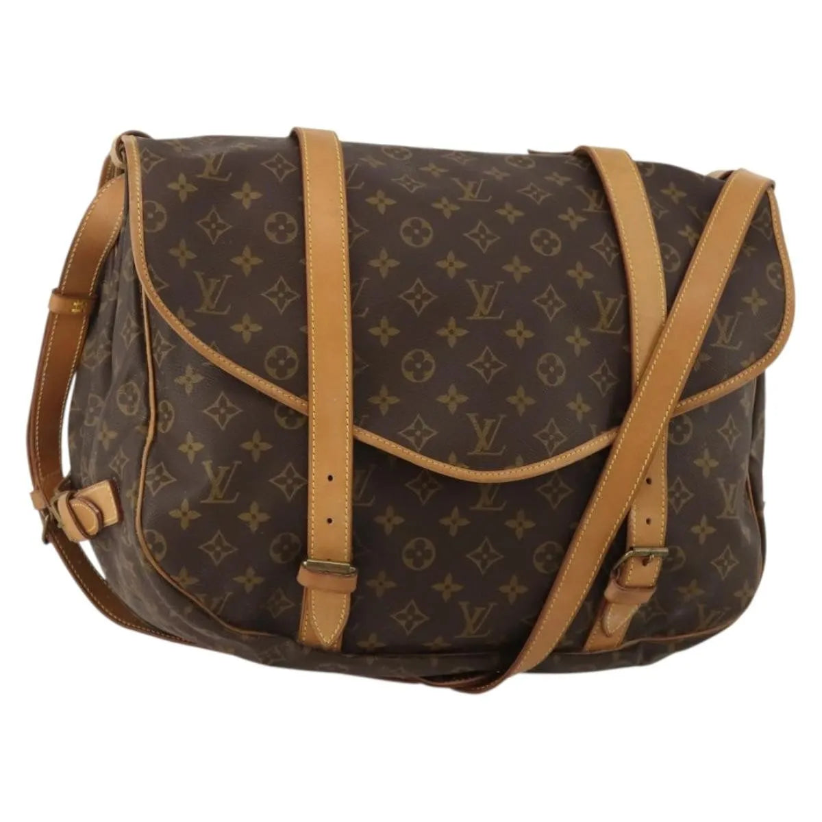 Louis Vuitton Saumur Monogram Canvas, Brown, Canvas, Shoulder Bag