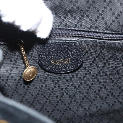 Gucci Vintage Bamboo Suede, Black, Suede, Backpack