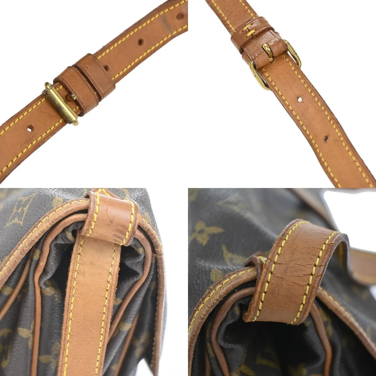 Louis Vuitton Saumur Monogram Canvas, Brown, Canvas, Shoulder Bag
