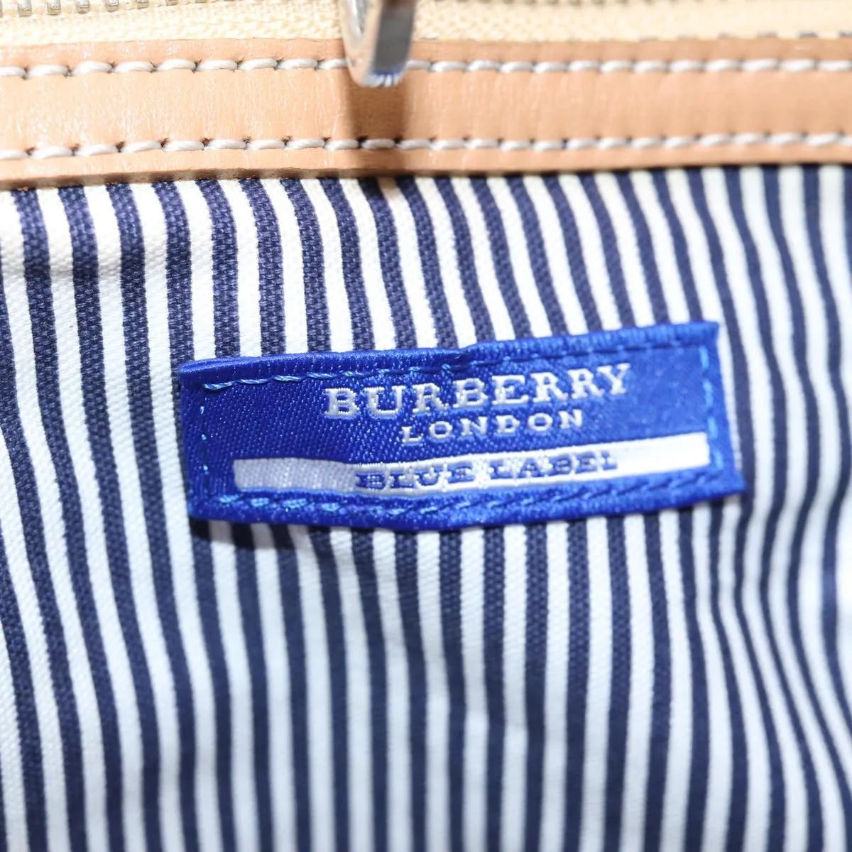 Burberry Blue Label Canvas, Beige, Canvas, Tote Bag