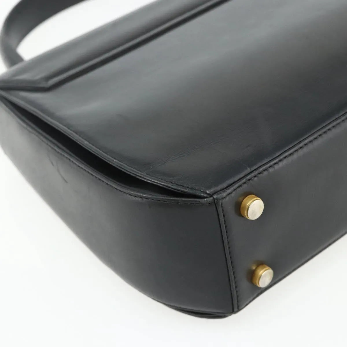 Salvatore Ferragamo Gancini Leather, Black, Leather, Handbag