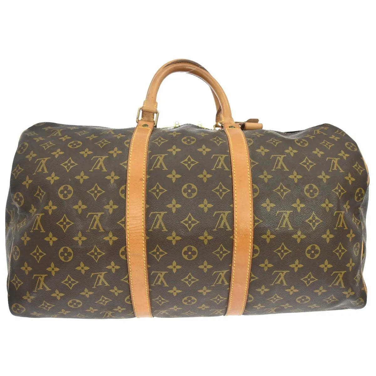 Louis Vuitton Keepall Monogram, Brown, Canvas, Travel Bag