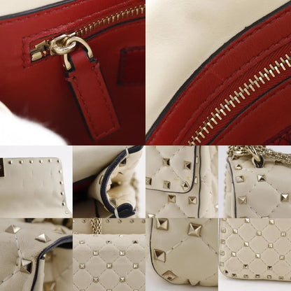 Valentino Garavani Free Rockstud Spike Flap Quilted Leather, White, Leather, Handbag