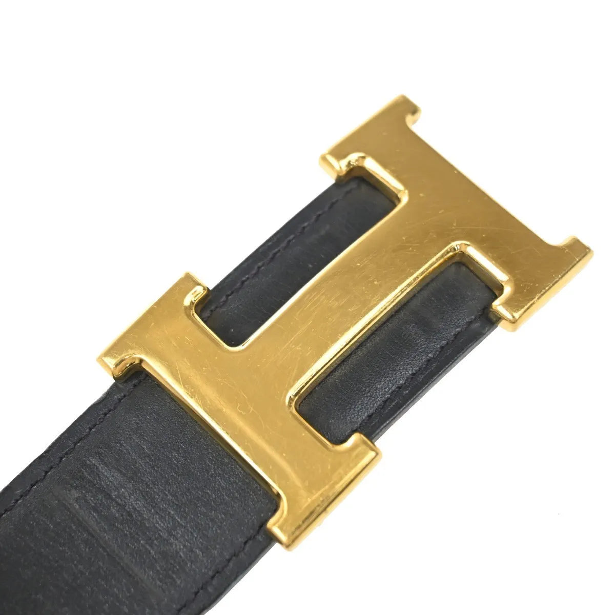 Hermes Constance Reversible Belt Leather, Black, Leather, Belt