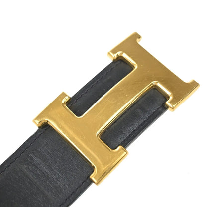 Hermes Constance Reversible Belt Leather, Black, Leather, Belt