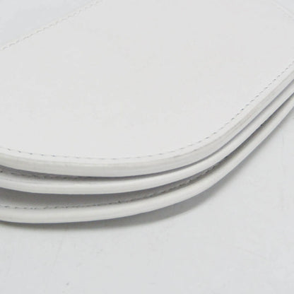 Burberry Olympia Flap Leather, White, Leather, Shoulder Bag
