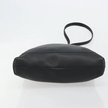 Bally Vintage Leather, Black, Leather, Shoulder Bag