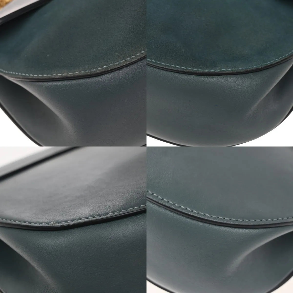 Chloe Drew Leather and Suede, Blue, Suede, Shoulder Bag