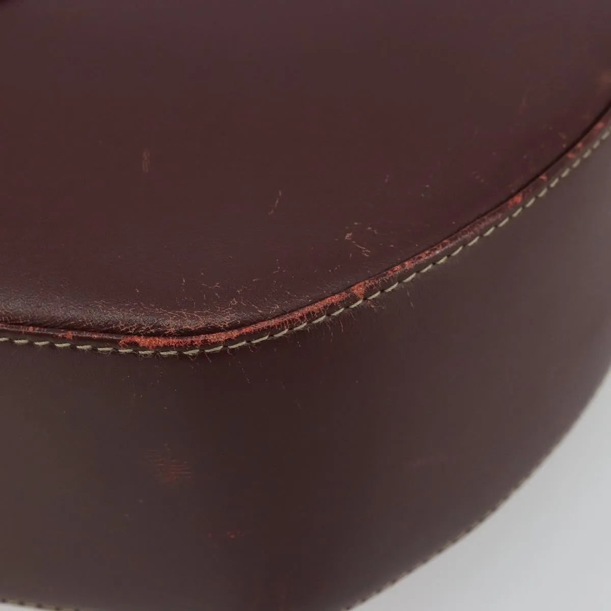 cartier Vintage must de Cartier Leather, Burgundy, Leather, Shoulder Bag