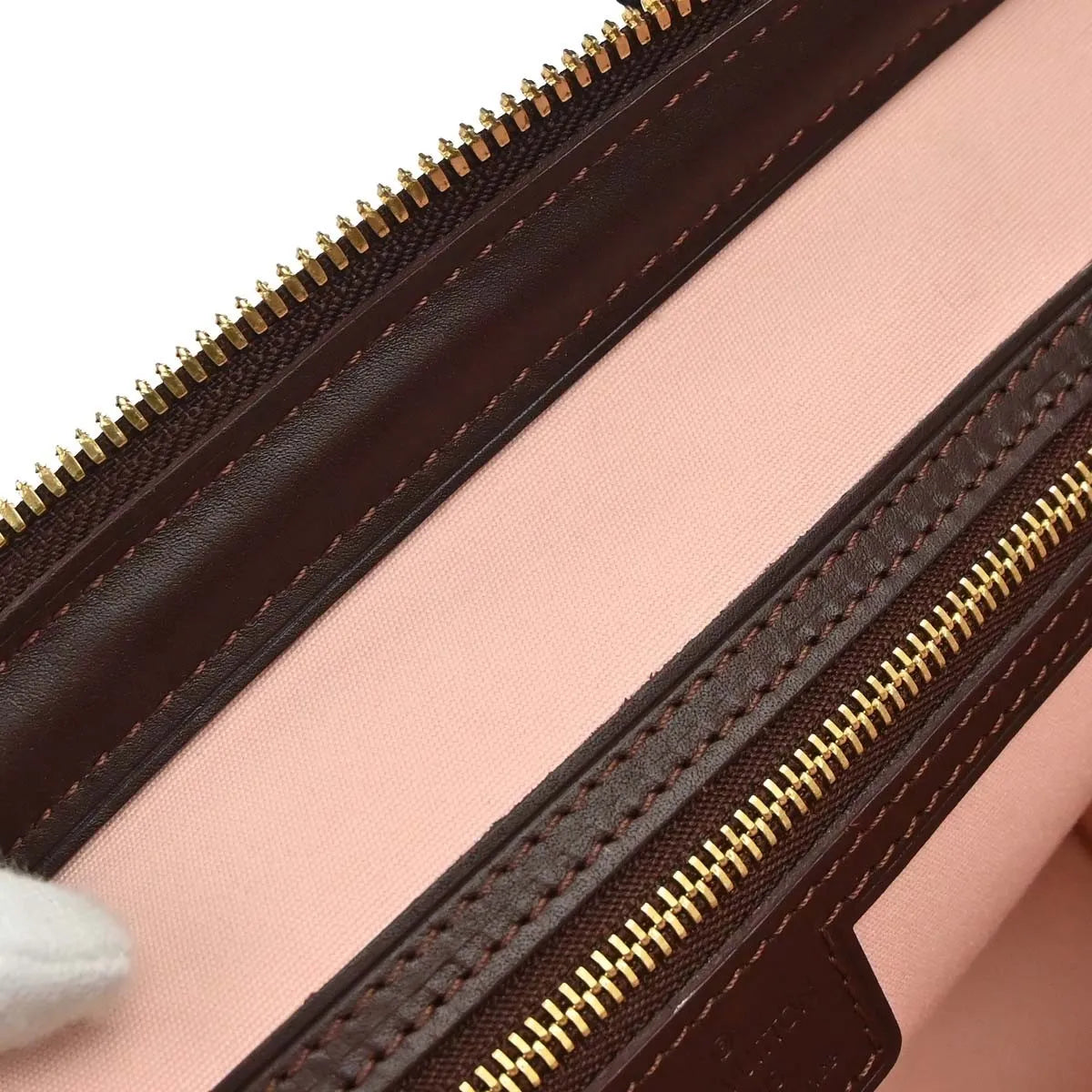 Louis Vuitton Joséphine Mini Lin, Burgundy, Canvas, Handbag