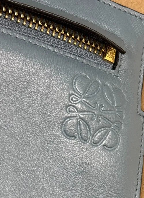 Loewe T Messenger Leather, Blue, Leather, Shoulder Bag