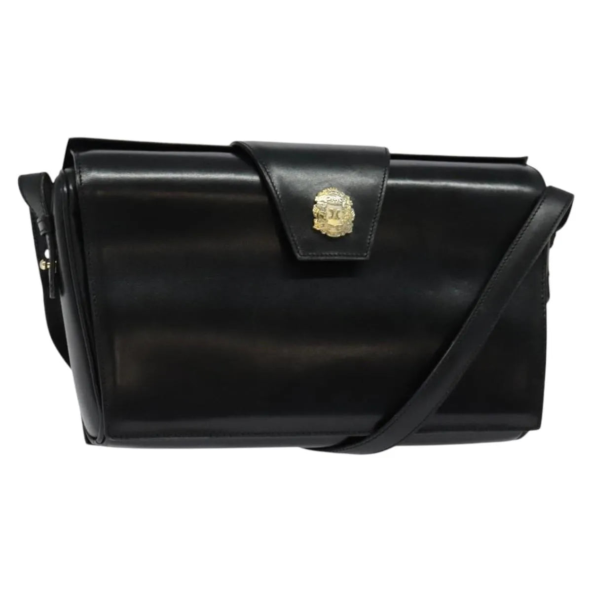 Celine Vintage Leather, Black, Leather, Shoulder Bag