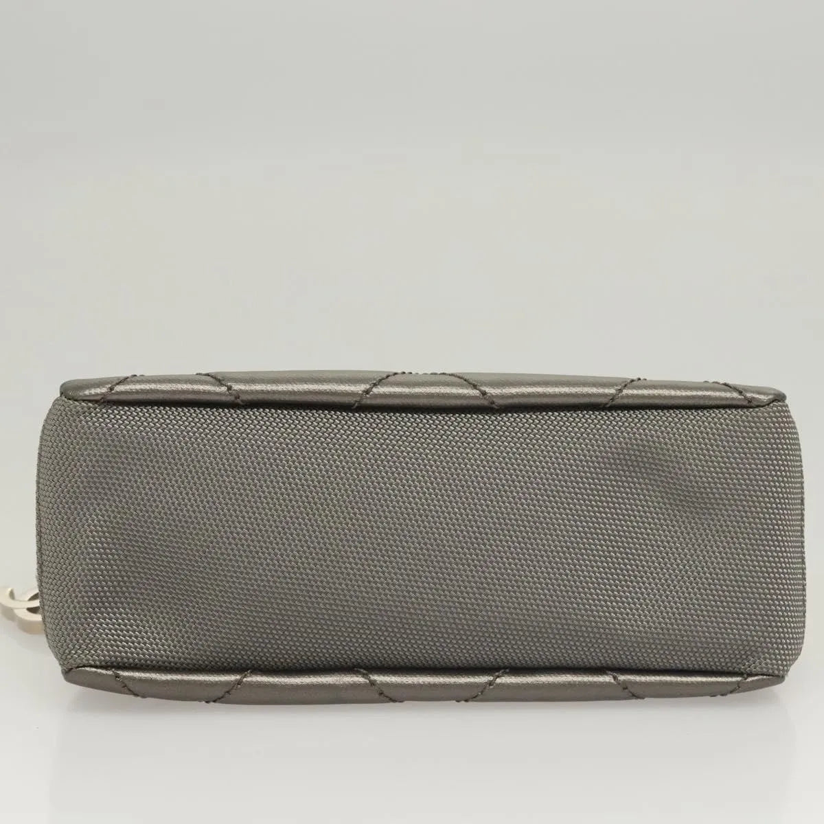 Chanel Vintage Clutch Leather, Gray, Leather, Clutch