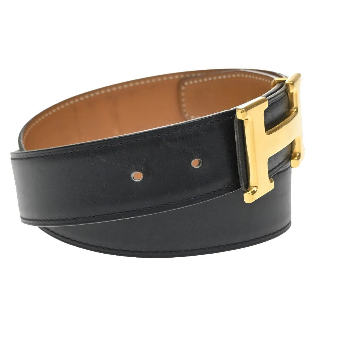 Hermes Constance Reversible Belt Leather, Black, Leather, Belt