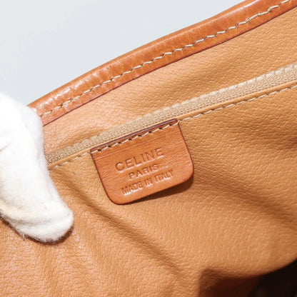 Celine Vintage Macadam Canvas and Leather, Brown, Canvas, Tote Bag