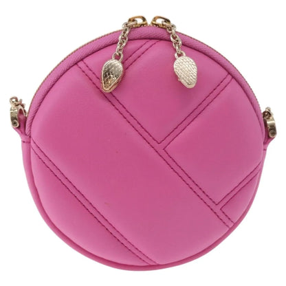 Bvlgari Shoulder Leather, Pink, Leather, Shoulder Bag
