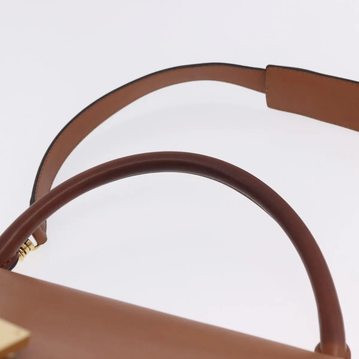 Celine Trapeze Leather, Brown, Leather, Handbag