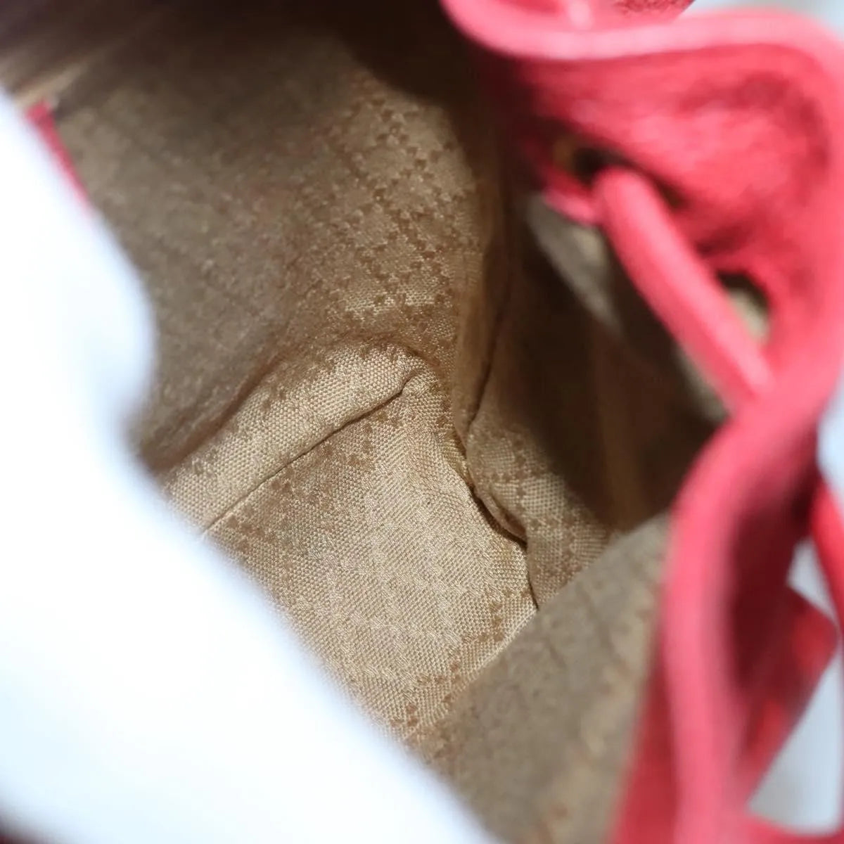 Gucci Vintage Bamboo Suede, Red, Suede, Backpack