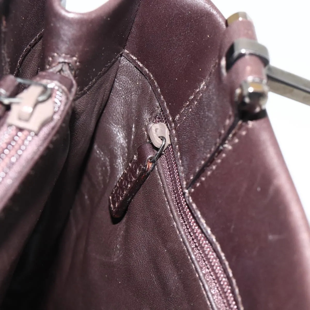 Gucci Vintage Leather, Brown, Leather, Handbag