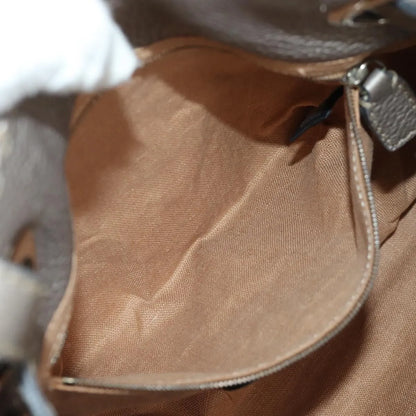 Fendi Selleria Pomodorino Leather, Gray, Leather, Tote Bag