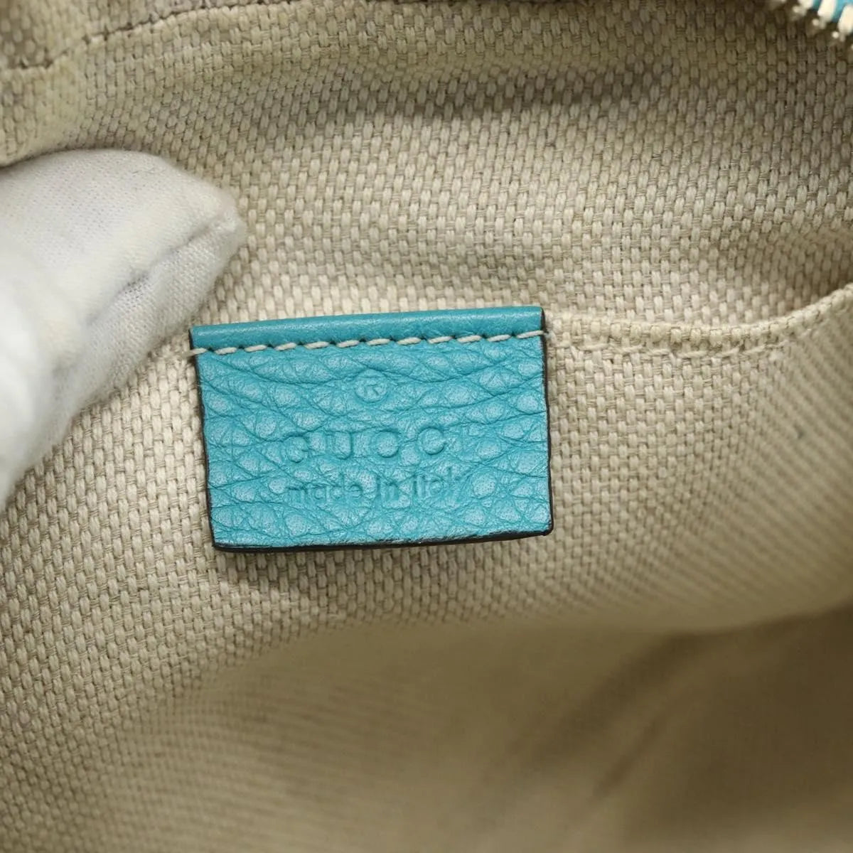 Gucci Soho Disco Leather, Blue, Leather, Shoulder Bag