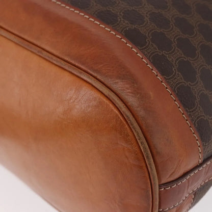 Celine Macadam Bucket Bag Canvas and Leather, Brown, PVC, Crossbody Bag