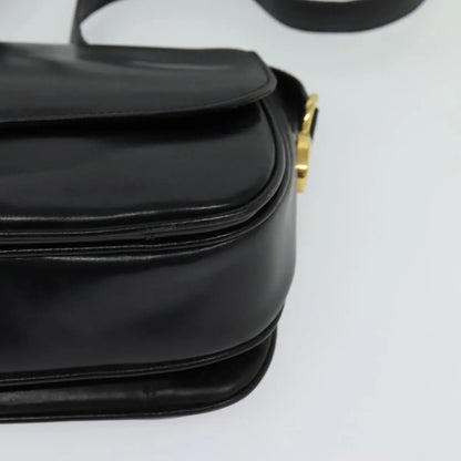 Celine Vintage Leather, Black, Leather, Shoulder Bag