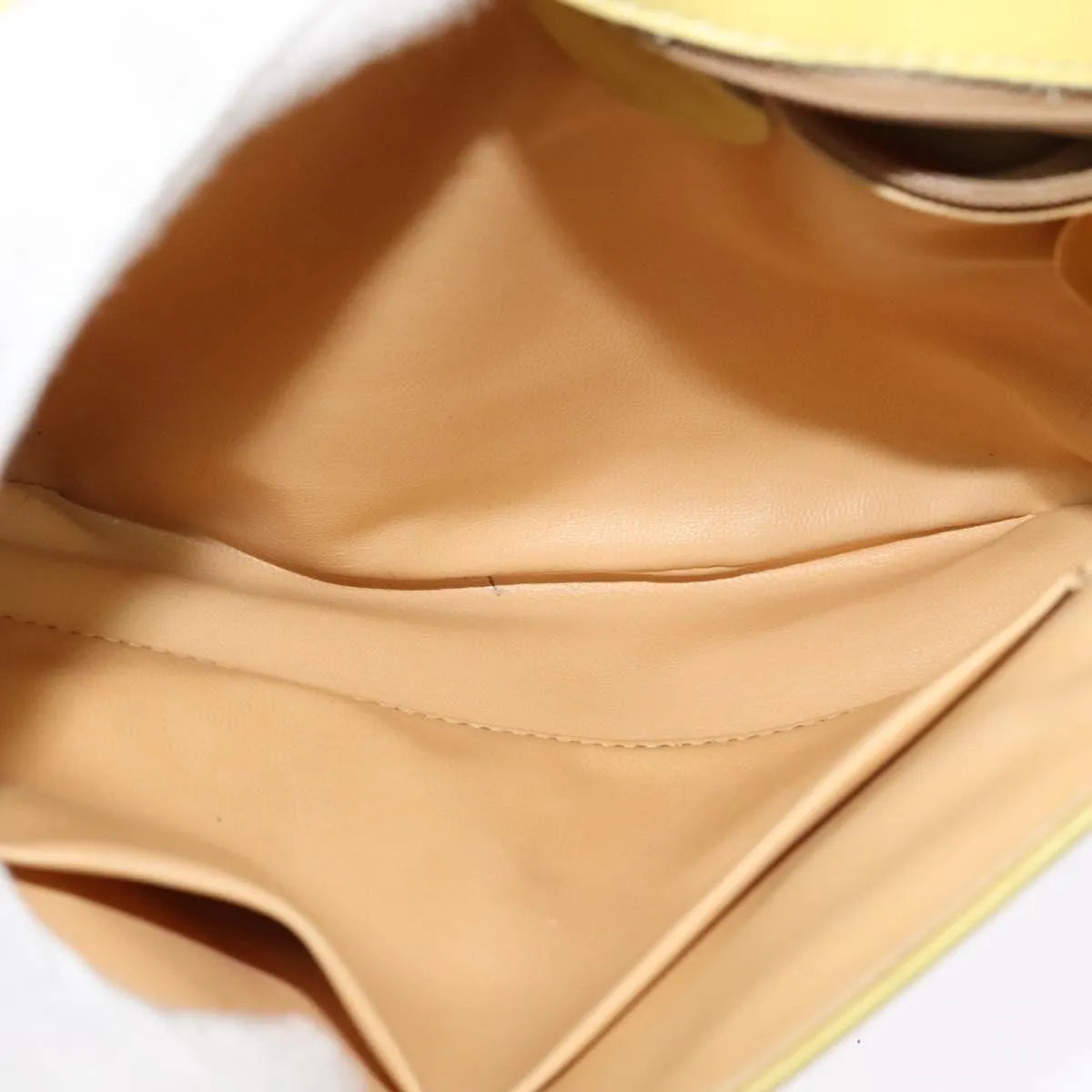 Celine Vintage Leather, Yellow, Leather, Shoulder Bag